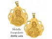 MEDALLA ESCAPULARIO DE ORO 18 KILATES 41 MM