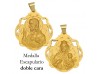 MEDALLA ESCAPULARIO DE ORO 18 KILATES 41 MM