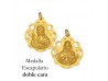 MEDALLA ESCAPULARIO DE ORO 18 KILATES 20 MM