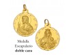 MEDALLA ESCAPULARIO DE ORO 18 KILATES 21 MM