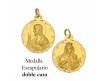 MEDALLA ESCAPULARIO DE ORO 18 KILATES 19 MM