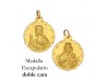 MEDALLA ESCAPULARIO DE ORO 18 KILATES 17 MM