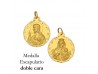 MEDALLA ESCAPULARIO DE ORO 18 KILATES 15 MM