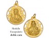MEDALLA ESCAPULARIO DE ORO 18 KILATES 30 MM