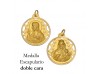 MEDALLA ESCAPULARIO DE ORO 18 KILATES 18 MM