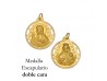 MEDALLA ESCAPULARIO DE ORO 18 KILATES 16 MM
