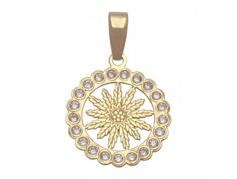 COLGANTE FLOR EGUZKILORE ORO