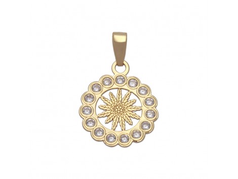 COLGANTE FLOR EGUZKILORE ORO
