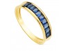 SORTIJA EN ORO AMARILLO CON CIRCONITAS AZULES