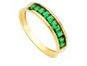 SORTIJA EN ORO AMARILLO CON CIRCONITAS VERDES