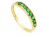 SORTIJA EN ORO AMARILLO CON CIRCONITAS VERDES