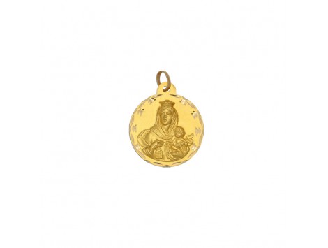 MEDALLA DE ORO VIRGEN DEL CARMEN EN 13 MM.