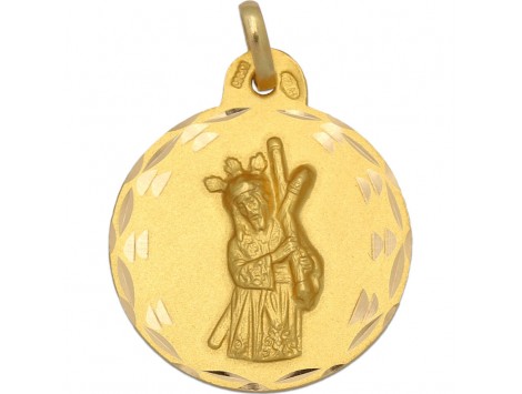 MEDALLA CRISTO DEL GRAN PODER EN ORO 21 MM