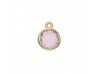 ABALORIO PIEDRA ROSA EN ORO