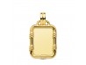 CHAPA LABRADA EN ORO 18 KILATES DE 26X20 MM.
