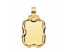 CHAPA LABRADA EN ORO 18 KILATES DE 26X21 MM.