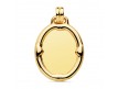 CHAPA LISA EN ORO 18 KILATES DE 31X23 MM.