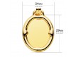 CHAPA LISA EN ORO 18 KILATES DE 31X23 MM.