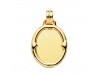 CHAPA OVAL LISA EN ORO 18 KILATES DE 26X22 MM.