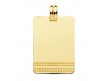 CHAPA LISA EN ORO 18 KILATES DE 31X23 MM.
