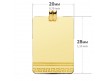 CHAPA LISA EN ORO 18 KILATES DE 31X23 MM.
