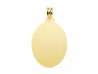 CHAPA OVAL LISA EN ORO 18 KILATES DE 26X20 MM.
