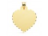 CHAPA CORAZÓN  LAPIDADA EN ORO 18 KILATES DE 28X28 MM.