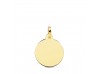 CHAPA REDONDA LISA EN ORO 18 KILATES DE 16 MM.