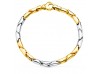 PULSERA DE ORO CON ESLABONES REDONDOS ARTICULADOS