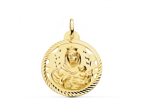 MEDALLA DE ORO VIRGEN DEL CARMEN EN 22 MM.