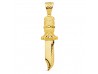 COLGANTE DE CUCHILLO EN ORO 18 KILATES