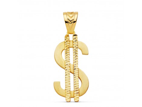 COLGANTE DE DOLAR EN ORO 18 KILATES
