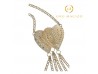 PULSERA DE DEDO  CON CORAZONES EN ORO