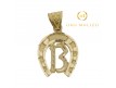 COLGANTE DE HERRADURA Y 13 EN ORO