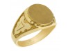 SELLO  OVAL TALLADO EN ORO AMARILLO