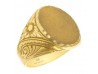 SELLO  OVAL TALLADO EN ORO AMARILLO