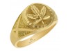 SELLO HOJA MARIHUANA EN ORO