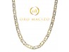 CADENA MACIZA EN ORO BICOLOR 7 MM.