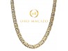 CADENA MACIZA EN ORO BICOLOR 8 MM.