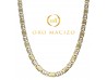 CADENA MACIZA EN ORO BICOLOR 7 MM.