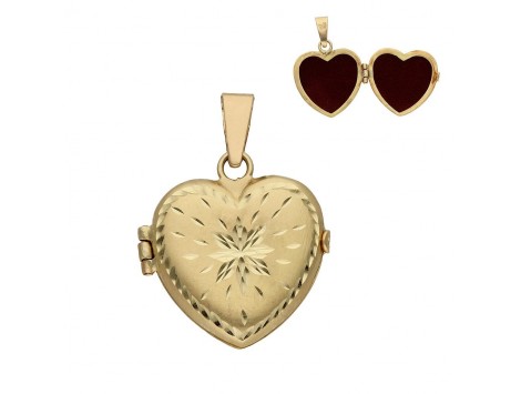 GUARDAPELO DE CORAZON EN ORO 18 KILATES