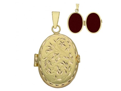 GUARDAPELO OVAL ORO 18 KILATES