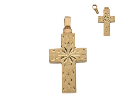 GUARDACENIZAS CRUZ ORO AMARILLO 18KILATES