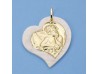 COLGANTE CORAZON Y ANGEL EN ORO