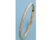 PULSERA RIGIDA EN ORO AMARILLO Y BLANCO