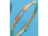 PULSERA RIGIDA EN ORO AMARILLO Y BLANCO