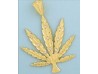 COLGANTE HOJA DE MARIHUANA EN ORO