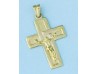 CRUZ CON CRISTO EN ORO 