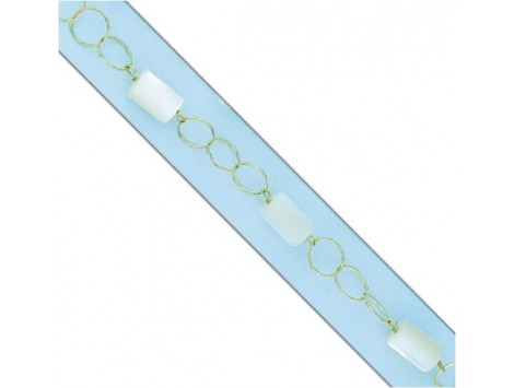 PULSERA DE ORO AMARILLO Y NÁCAR