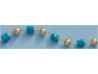 PULSERA DE ORO AMARILLO Y TURQUESAS